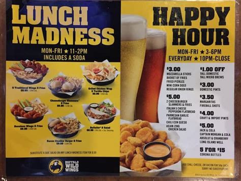 Buffalo Wild Wings Happy hour .
